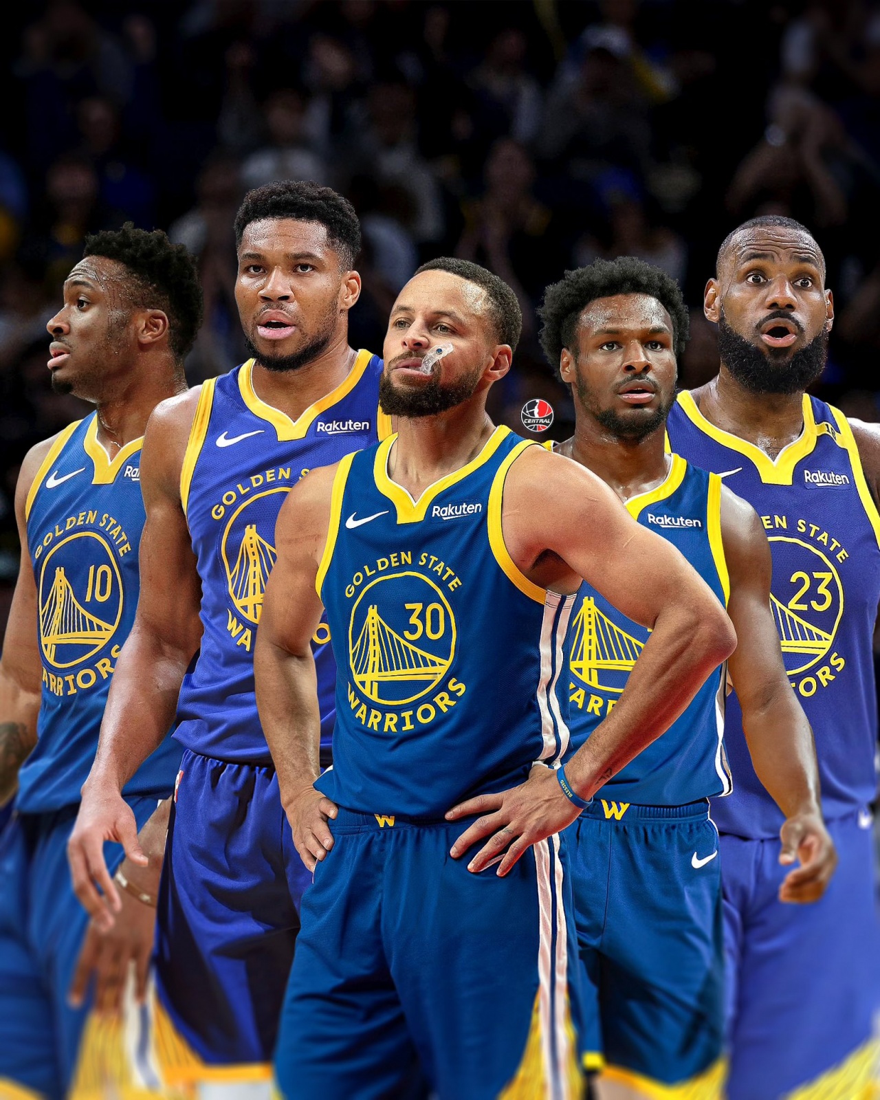 B体育-美媒P图:想象一下詹姆斯父子与字母兄弟在湾区与库里联手