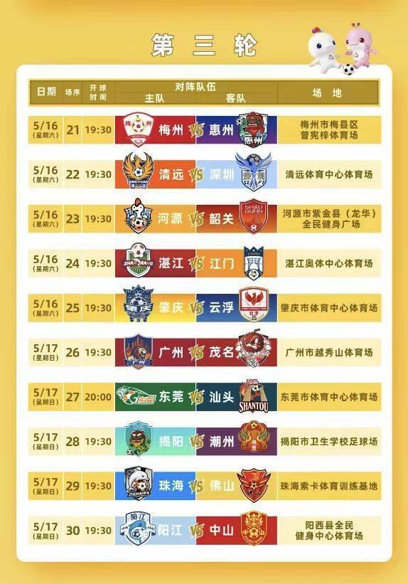B体育官方网站-粤超第三轮球票今日14时开始预约，4场比赛开球时间有调整